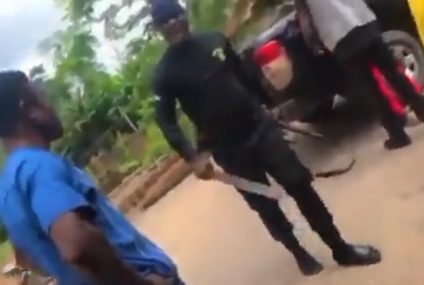 AXED! Police Recruit flogging Man with Cutlass Dismissed as IGP Frowns at indiscipline, extortion